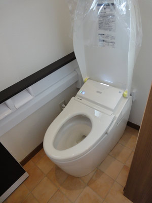 給排水連結型で手洗いを可能に